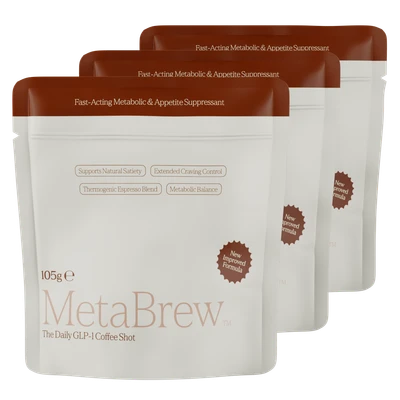 Drei Beutel MetaBrew Diet Coffee im Sparpaket